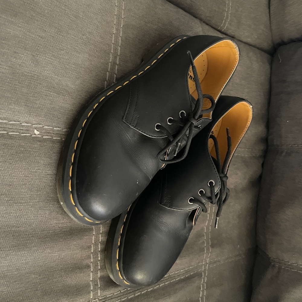 Dr. Martin Black Leather Oxford Shoes